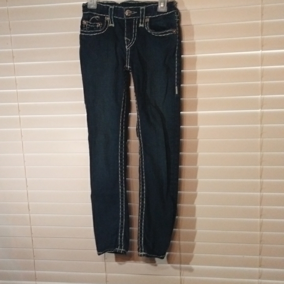 GIRLS TRUE RELIGION JEANS SIZE 10 - Picture 1 of 4